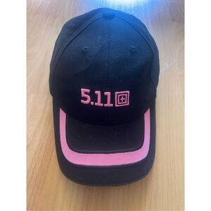 5.11 Tactical Women Hat OS Black Strapback Baseball Cap Embroidered